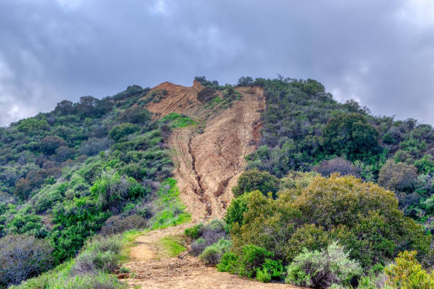istock Dirt road damaged in storm 1132850363