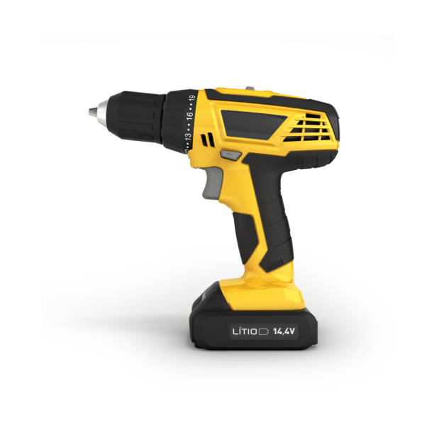istock Cordless screwdriver with a drill isolated on white background 3d 1132850404