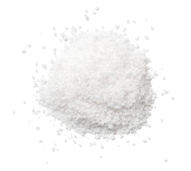 ​salt isolated on white background - salting imagens e fotografias de stock