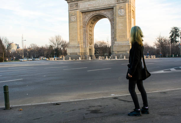 istock Happy woman travelling 1132853937