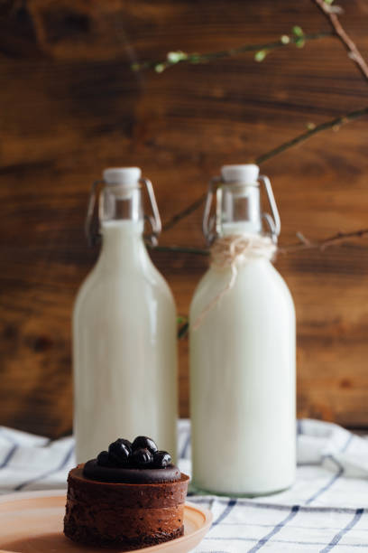 istock Sweet Cake with milk bottle 1132855044
