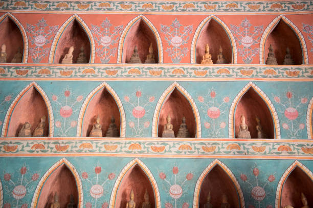 the wat Sisaket in the city of vientiane in Laos in the southeastasia.