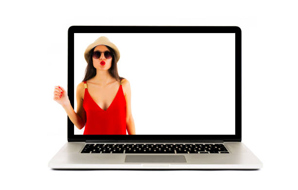 istock Red woman internet shopping 1132862461