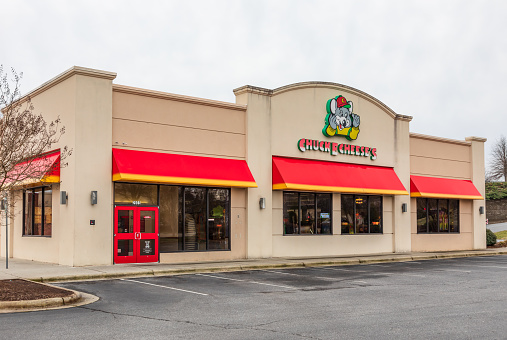 Hickory, NC, USA-2/28/19:  One of over 600 Chuck E. Cheese's restaurants and family entertainment centers.