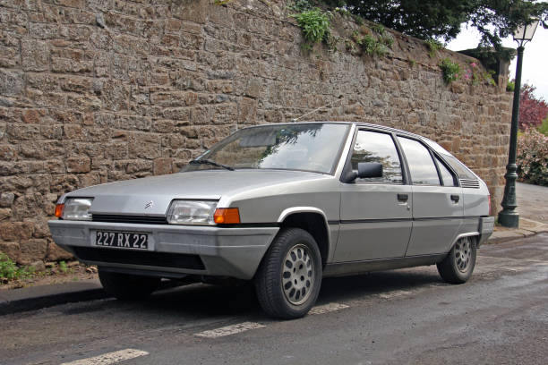 Brittany, France - 5th October, 2011: Youngtimer Citroen BX parked on the street. In total, 2,3 millions BXs were built during its 12-year history (1982-1994).
