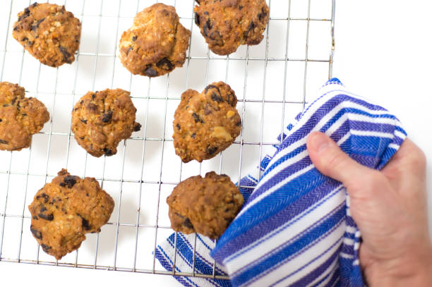 istock Hot Chocolate Chip Cookies on Cooling Rack 1132867211