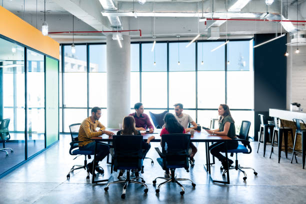 istock Start up meeting in Co-working office 1132872308