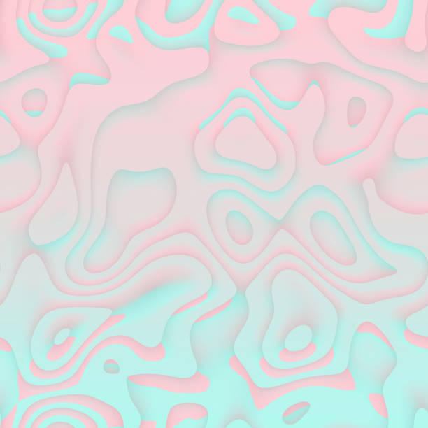 текучесть пастель тысячелетний розовый мята градиент фон ombre жидкий абстрактный пузырь drop форма фиолетовый чирок синий шаблон бесшовные - fluidity liquid blue wave стоковые фото и изображения