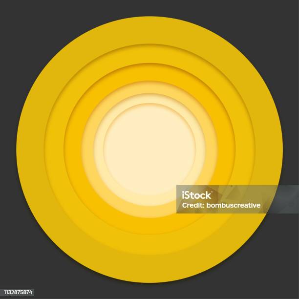 Yellow Concentric Rings Colorful Rings Stock Illustration - Download Image Now - Circle ...