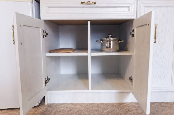 istock kitchen cabinet with open doors 1132878258