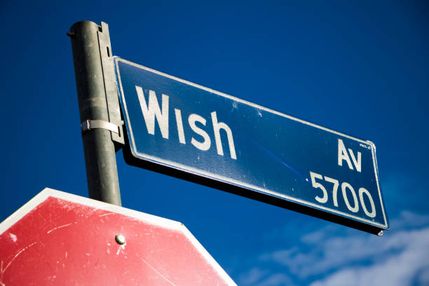 istock Wish Avenue street sign 1132880981