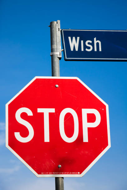 istock Stop sign at Wish Avenue 1132882791