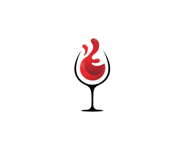 ilustrações de stock, clip art, desenhos animados e ícones de red wine glass icon - illustration... - copo de vinho