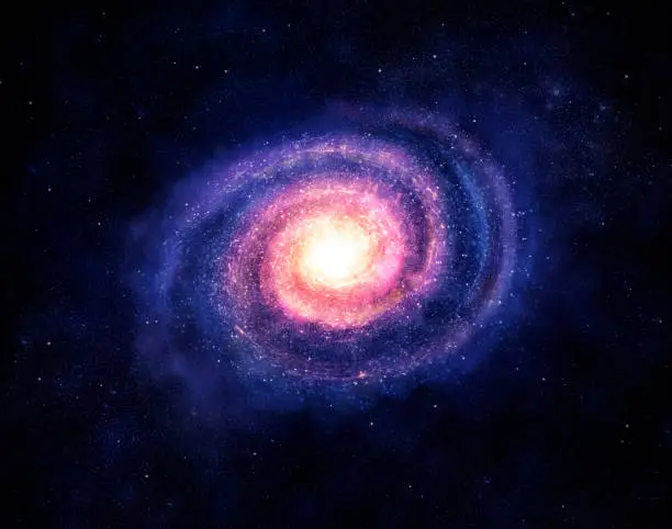 Galaxy with vivid colors against a star background. Very high resolution with fine details.