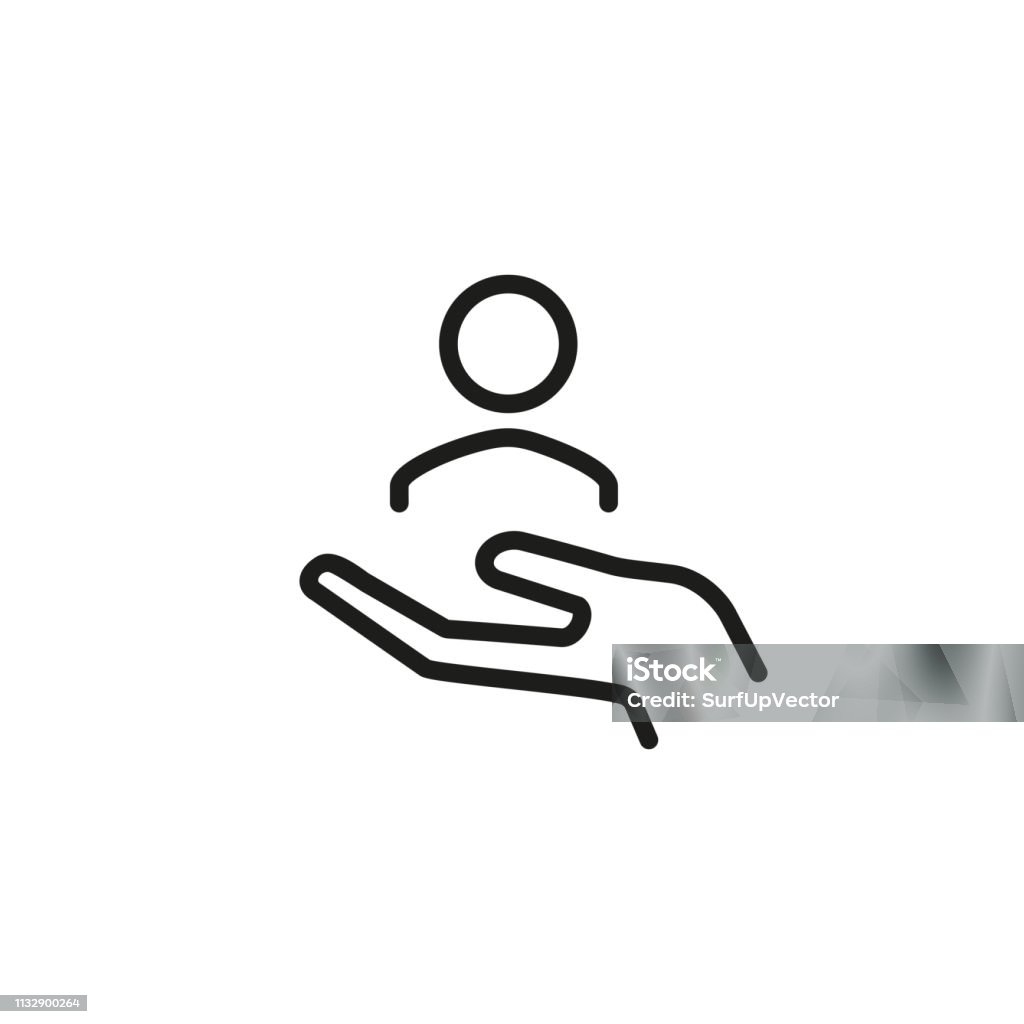 HR line icon HR line icon. HR management, human resources, headhunting. Management concept. Vector illustration can be used for topics like business, recruitment, employment Icon Symbol stock vector