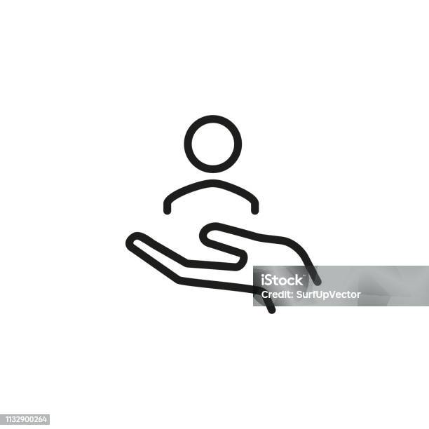 Hr Line Icon Stock Illustration - Download Image Now - Icon Symbol, Support, Human Resources