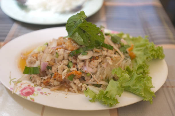 istock Glass Noodle Pork Nut Spicy Salad (Yum Woon Sen)  , 1132904013