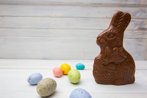 istock Colorful set of Easter eggs on a background 1132906189