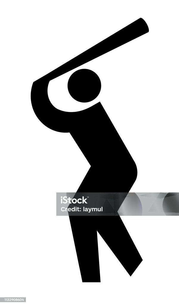 Baseball Pictogram of the baseball. Athlete stock illustration