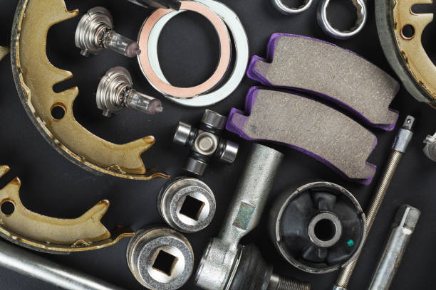 istock Various Car parts on dark background 1132908685