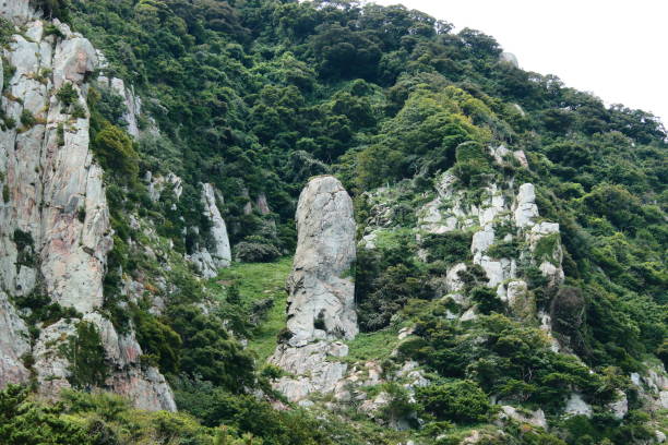 Sanbangsan Mountain, It is a beautiful scenery of mountain mountain in Jeju 섬 stock pictures, royalty-free photos & images