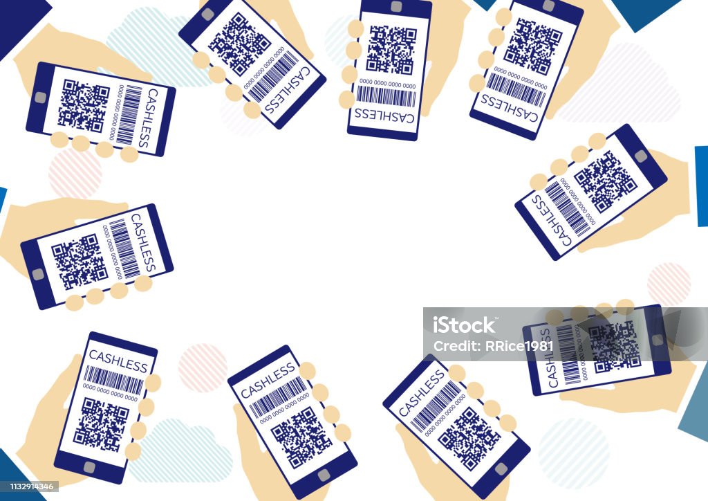 Display Qr Code Smartphone Screen Framecopy Space White Background ...