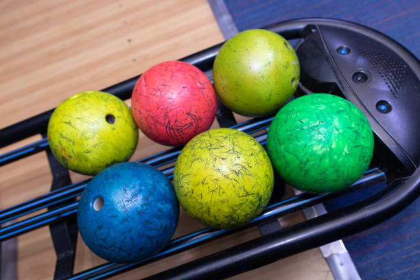 istock Close - up of colorful bowling balls 1132919079