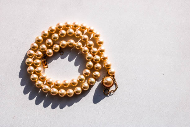 istock Pearl necklace on a white background. Isolated on white. 1132919327