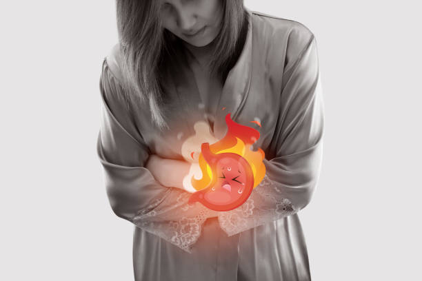 istock Acid reflux disease symptoms or heartburn 1132919501