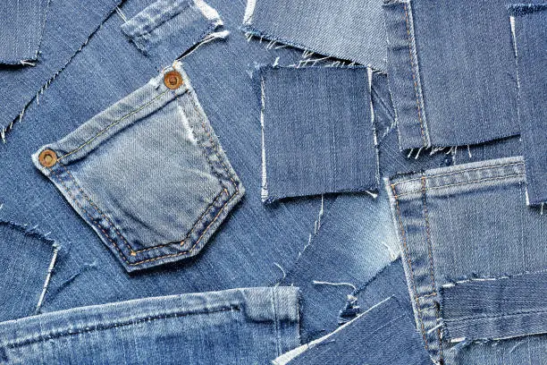 Photo of denim patches background