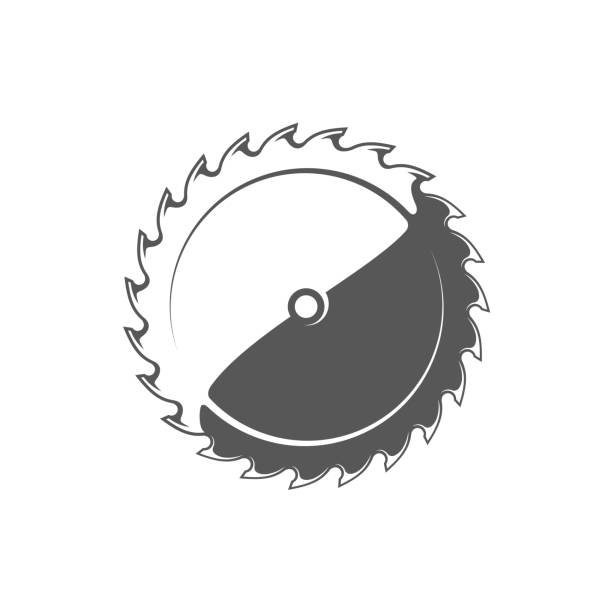 Saw Blade Logo Silhouette Illustrations, Royalty-Free Vector Graphics