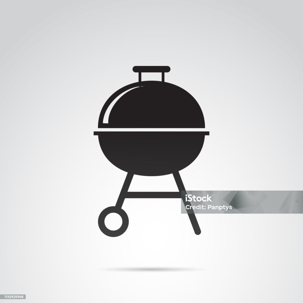 Grill vector icon. Vector art: grill, barbecue icon. Barbecue Grill stock vector