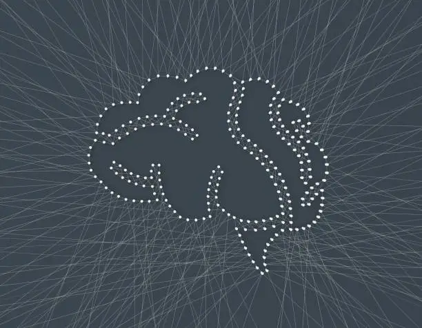Photo of 3D illustrations, internet connection, data transmission, network age,brain