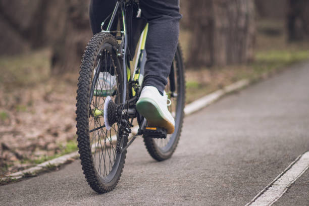 istock Man riding his bicycle out in nature 1132934141