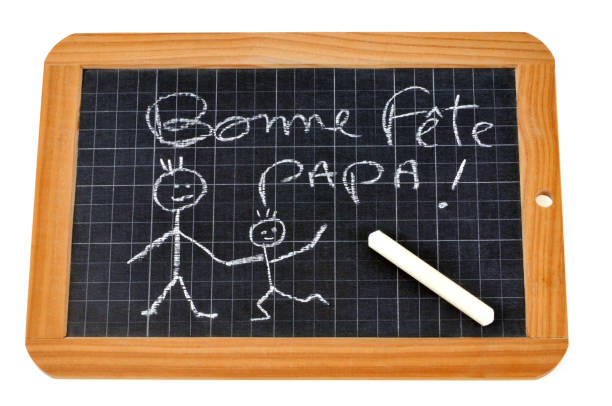 school slate on which is written happy daddy's day