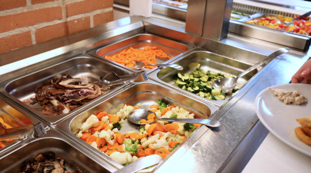 istock self service restaurant with many raw and cooked foods 1132939939