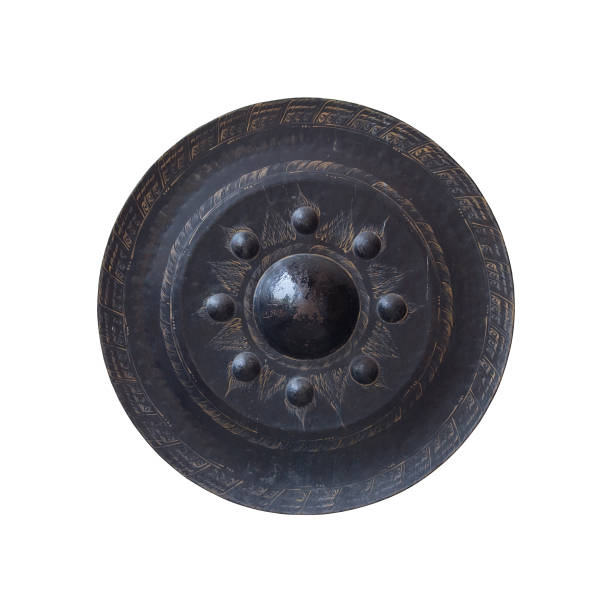 istock Thai traditional antique gong isolated on white background with clipping path 1132943088