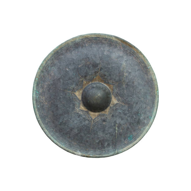 istock Thai traditional antique gong isolated on white background with clipping path 1132943126