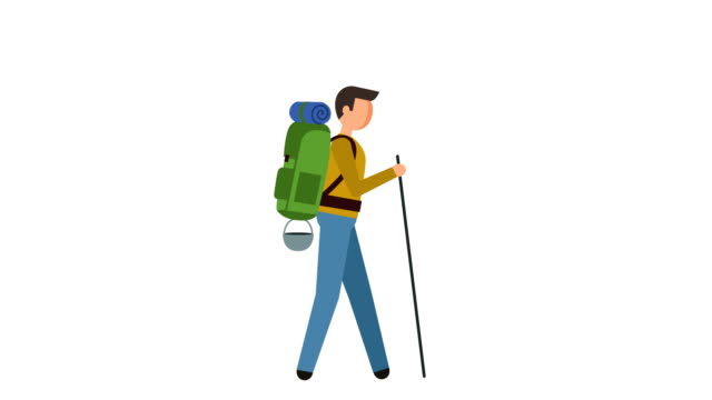 Hiking Cartoon Stock Videos and Royalty-Free Footage - iStock