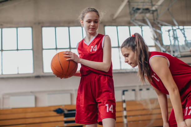 istock Female basketball match 1132948683