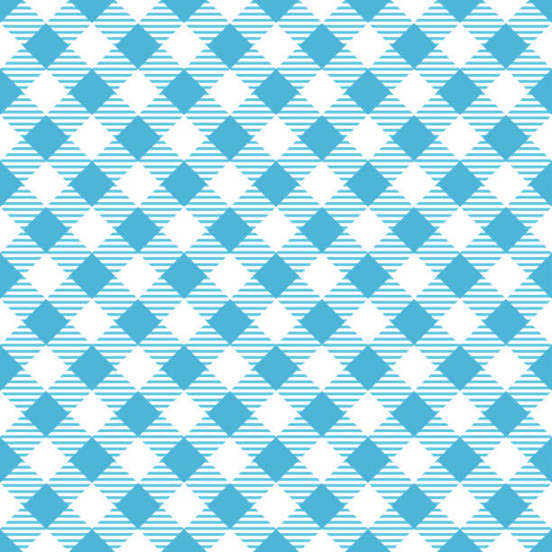 leichter blauer tablecloth argyle pattern background - blue gingham stock-grafiken, -clipart, -cartoons und -symbole