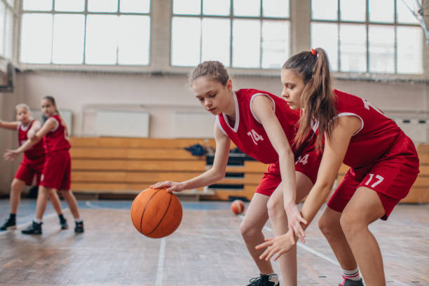istock Female basketball match 1132949259