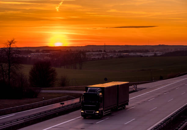 istock Truck in the evening sun 1132949342