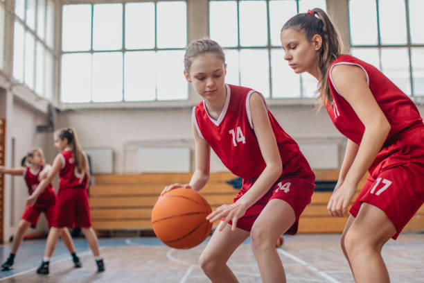 istock Female basketball match 1132950138