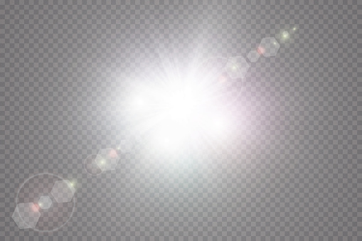 Vector transparent sunlight special lens flare light effect. EPS 10