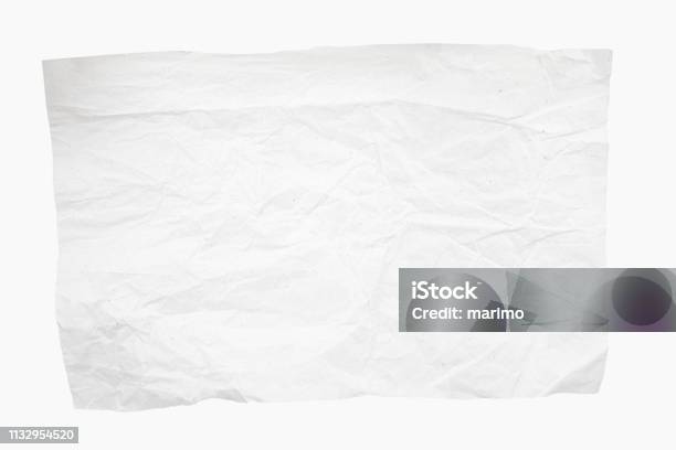 White Paper Background Stock Photo - Download Image Now - Tissue Paper, Paper, Textured