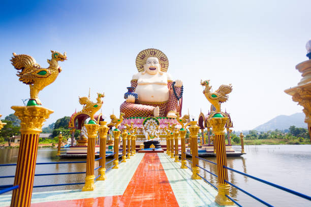 istock Smiling Buddha of wealth statue on Koh Samui, Thailand 1132954640