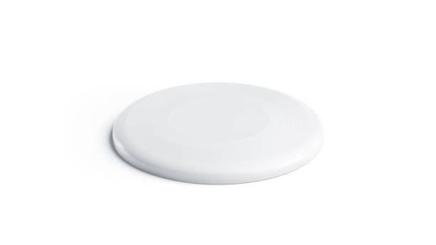 istock Blank white plastic frisbee mock up, isolated, side view 1132954881