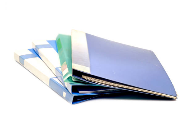 istock blue files folder. retention of contracts and paper. with isolated white background 1132955301