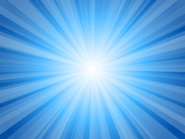 Blue shine rays burst vector art illustration